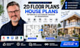 create 2d floor plans, house plans, interior exterior design and 3d rendering