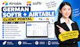 german softr airtable client portal  build setup service,airtable softr webapp