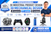 3d product rendering 3d modeling 3d cad design industrial product design
