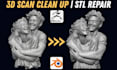 repair stl file, clean 3d scan, fix mesh, edit modify 3d model for 3d printing