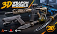 create 3d weapon models and game ready assets for fivem and roblox
