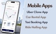 build uber clone, taxi booking app, rideshare app, truck driving,car rental app