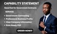 do  professional capability statement for government contract