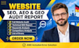 do a GEO audit for ai search visibility on chatgpt,  germini