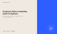 develop a custom odoo module, report or API integration in python