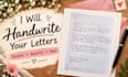 handwrite your letters in beautiful handwriting