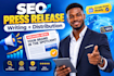 write and distibute a professional SEO press release