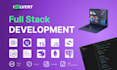 do full stack development as full stack web developer, front end web developer