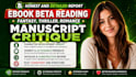 be beta reader critique romance novel beta reader fantasy thriller beta reader