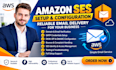 setup and build aws smtp to request amazon ses sending limit increase