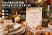 design a thanksgiving dinner invitation canva template for print and digital