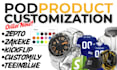 setup 2d3d shopify pod product kickflip zakeke customily teeinblue customizer