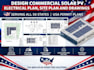 design commercial solar pv layout, electrical plan, site plan and drawings