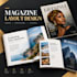 a professional  editorial,  digital magazine layout