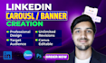 do linkedin carousel and banner canva design