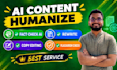 fact check, humanize and rewrite your ai generated content