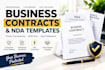 draft business contract, nda and agreement templates
