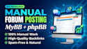 do manual mybb and phpbb forum posting