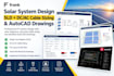design your solar system with sld, dc ac cable sizing and autocad drawing