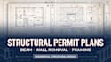design load bearing wall removal and structural permit plans