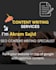 do your professional SEO blogs contant writing