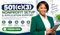 assist with US nonprofit setup and 501c3 application preparation