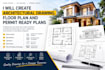 create architectural drawing, floor plan and permit ready plans