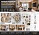 create interior decor plan, 3d model, 4k render, moodboard and shopping