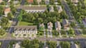 remodel 3d site plan, townhouse rendering,house exterior design,landscape visual