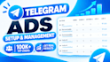 setup telegram ads, optimize telegram ads, fix telegram ad to get 100k vip users