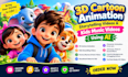 create 3d ai cartoon video animation for youtube
