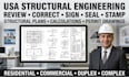 review sign and stamp USA structural engineer, analysis, calculations and permit