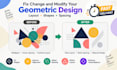 fix change and modify your geometric design layout shapes and spacing