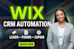 set up wix CRM automation forms lead generation and integrations