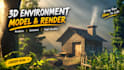 create realistic 3d environment design,hard surface modeling