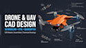 design custom drone uav vtol quadcopter 3d cad model in solidworks