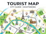 create a tourist attraction map, city guide and sightseeing route