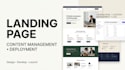 build a modern landing page with content management and deployment