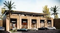 renovate 3d retail space exterior,hypermarket design,storefront park,cgi render