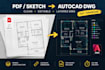 convert PDF to autocad dwg with fast turnaround