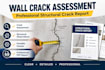 assess wall cracks and prepare a professional structural crack report