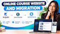 systeme io kajabi online course e learning landing page teachable website