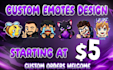 draw emotes, twitch emotes, chibi emotes, vtuber for stream