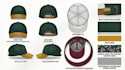 design cap tech pack, hat spec sheet, technical flat for headwear manufacturer