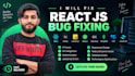 react js, next js, javascript bugs and frontend issues