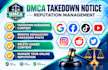 send dmca takedown to remove copyright content from google reddit x fb and insta