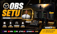 design custom animated twitch overlay, stream logo, obs, kick streamer package