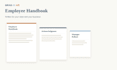write an employee handbook by state
