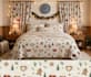 design christmas fabric pattern bedsheet curtain sofa mockup with logo