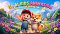 create 3d pixar style ai animation video, cocomelon  with consistent character